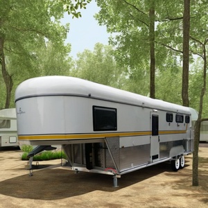 Remolques de Viaje de Lujo HERUI para 3 Caballos con Cuello de Cisne, Capacidad para 2 Personas, Diseño Flotante Elegante para Entusiastas Ecuestres - Product Image 1