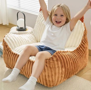 Factory Kids Bean Bag Sofa with Shredded Foam Filler for Boys and Girls Soft Corduroy Fabric Floor Chair for Gaming <b>Reading</b> - Product Image 3