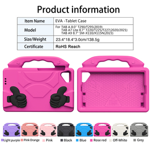 Fundas para Tablets Samsung <span class=keywords><strong>Galaxy</strong></span> <span class=keywords><strong>Tab</strong></span> A7 <span class=keywords><strong>Lite</strong></span> <span class=keywords><strong>8</strong></span>.7\" T220 T225, Funda de <span class=keywords><strong>8</strong></span>.7 Pulgadas, Funda Infantil de EVA, Apta para Niños, para Android - Product Image 6