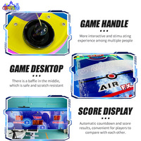 Table de hockey sur air commerciale en acrylique avec éclairage LED, machine de jeu d'arcade à monnayeur pour deux joueurs, idéale pour parcs d'attractions et centres de divertissement