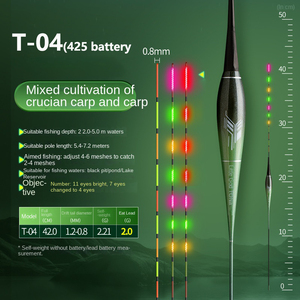 Signal flottant à lumière LED pour la pêche à la <span class=keywords><strong>carpe</strong></span> Tilapia Eva Pvc Pole Balsa Wood Bobbers Green Luminous Float Fishing Tools - Product Image 6