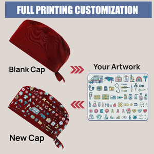 Tùy Chỉnh In Ấn Phẫu Thuật Mũ Người Đàn Ông Phụ Nữ Y Tế Chà Mũ Có Thể Điều Chỉnh Nha Khoa Phòng Khám Bác Sĩ Hat - Product Image 2