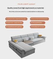 Canapé PUZE en promotion : Ensemble de canapés de luxe confortables, modulaires et sectionnels en forme de L pour salon