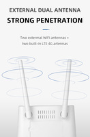 Antena USB SMA Voice Voip Volte RJ11 RJ45 LAN Ethernet 300Mbps Router Wifi Nirkabel Mobile Cpe Modem 4g Lte Kartu Sim Tidak Terkunci