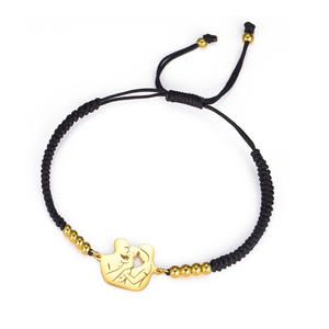 Braccialetto Regolabile in Acciaio Inox con Ciondolo Intrecciato <span class=keywords><strong>per</strong></span> la Stagione Festiva, Grazioso Braccialetto Multicolore Mamma-Bambino-Famiglia, Regalo <span class=keywords><strong>per</strong></span> Donne - Product Image 4