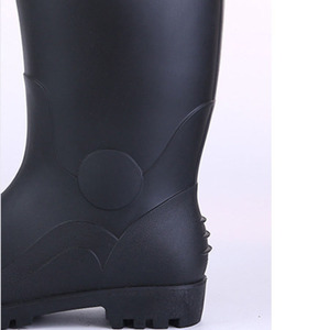 Stivali da Pioggia Funzionali Neri Morbidi per Lavoro e Sicurezza con Punta in Acciaio, <span class=keywords><strong>Scarpe</strong></span> Impermeabili in Gomma per Costruzioni - Product Image 6