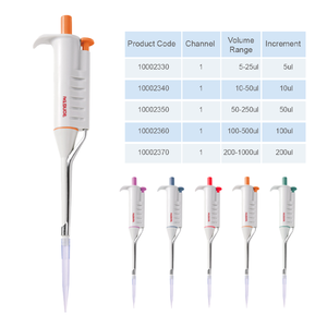 ปิเปตต์ปริมาตรคงที่มีสีที่แตกต่างกันไมโครปิเปตต์แบบกลไกมีสี - Product Image 3