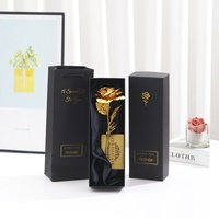 Kotak Hadiah Mawar Emas Berlapis Foil Mewah, Dapat Digunakan Kembali, Ramah Lingkungan untuk Hari Ibu, Hari Valentine, Festival Qixi