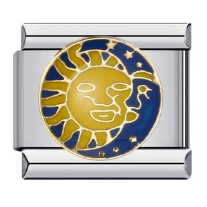 Pulsera Modular Italiana de Acero de Titanio con Patrón Soldado de la Serie Universo Estrellado - Product Image 4