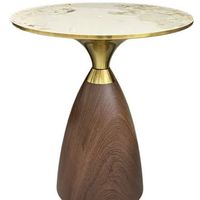Table d'appoint design en marbre doré, mobilier de luxe pour salon, base en acier inoxydable, table de chevet, table basse