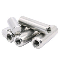 M3 M4 M5 M6 M8 personnalisé en acier inoxydable, laiton anodisé en aluminium femelle fileté à extrémité fermée, broche enroulée, entretoise ronde