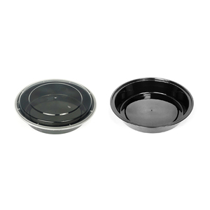 Plastic Disposable Bowls With Lids Transparent Microwavable Food Grade To Go Plastic PP Disposable Soup Bowls With Lids