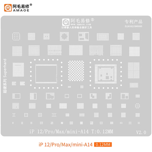 Amaoe trung lớp bo mạch chủ công cụ sửa chữa thép tin lưới CPU BGA reballing Stencil cho ip 6/7/8/x/xs/11/12/13/14/S/P/<span class=keywords><strong>PM</strong></span>/Mini - Product Image 4