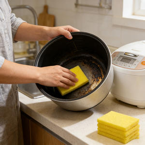 إسفنجة تنظيف الأطباق من ألياف البوليستر الطبيعية - فائقة الامتصاص، خالية من الخدوش، قابلة لإعادة الاستخدام، وسادة تنظيف للمطبخ لإزالة الدهون - Product Image 3