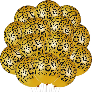 Golden Leopard Print Latex <b>Balloons</b> Round Party <b>Decor</b> Set for Celebrations 12inch - Product Image 1