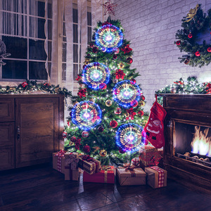 Hot bán 200led năng lượng mặt trời cỏ bóng bồ công anh Vườn cỏ đèn 360 độ IP65 ấm trắng ánh sáng ABS DC 6V - Product Image 5