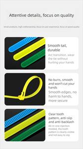 Attaches-câbles réutilisables et détachables en nylon 66 de haute qualité et respectueux de l'environnement, disponibles en plusieurs couleurs - Product Image 5