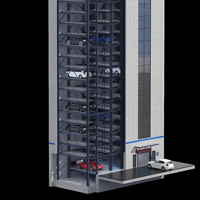 Bâtiment de stationnement de tour verticale peu encombrant avec ascenseur robotique stockage de véhicule mécanique pour parc vertical intérieur/extérieur