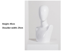 Tête de mannequin féminin en ABS blanc brillant de haute qualité pour l'affichage de chapeaux, de perruques et d'écharpes