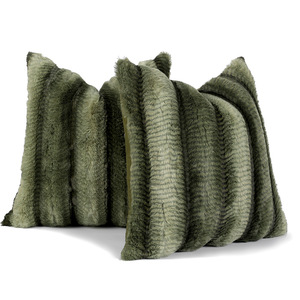 Funda de Almohada Decorativa Xu Ai, Acolchada con Rayas Verdes, para Sofá de Sala de Estar, Cojín Lumbar - Product Image 1