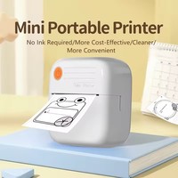 Mini Imprimante Thermique Portable Sans Fil pour Mémos et Étiquettes 200dpi, Imprimante de Poche Sans Encre pour Notes Téléphoniques et Papier Thermique