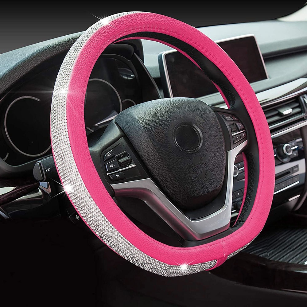 Moyishi Universal Pink Plush Wool Soft Steering Wheel Cover Guard Truck Car Accessory Rose Leopard Moyishi Universal Pink Plush Wool Soft Steering Wheel Cover Guard Truck Car Accessory Rose Leopard