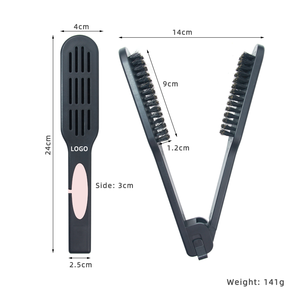 Pettine in compensato personalizzato oro argento criniera doppia faccia di alta qualità molle asciugacapelli spazzola per capelli arricciata - Product Image 2