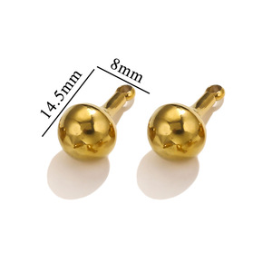 Pendentif en forme d'ampoule en acier inoxydable plaqué or 18K PVD |   Breloque creuse en forme de goutte pour la fabrication de bijoux DIY (colliers, bracelets) |   Imperméable et durable - Product Image 6
