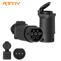Conector V2L para Descarga de Vehículos Eléctricos, Múltiples Enchufes, Adaptador V2L Tipo 2 con Enchufes NEMA, EU, Australia, Brasil