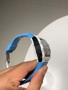 Reloj mecánico automático de moda, movimiento mecánico con cristal, correa de silicona de 18 mm - Product Image 2