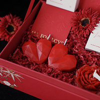 Bougie aromatique en velours en forme de cœur, cire mélangée, faite à la main, cadeau de mariage ou de la Saint-Valentin, décoration, OEM, vente en gros
