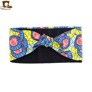 Bonne qualité Juding on African Print a Knot Color Bub Lined a Bow Headband avec un Turban populaire JDF-08 - Product Image 3