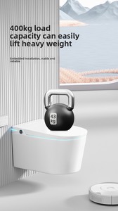 <span class=keywords><strong>WC</strong></span> intelligent <span class=keywords><strong>suspendu</strong></span> de luxe, design monobloc avec fonction bidet, éclairage LED, réservoir encastré, drainage en S pour hôtels et résidences - Product Image 5