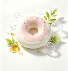 <span class=keywords><strong>Baume</strong></span> à <span class=keywords><strong>lèvres</strong></span> hydratant en gros 12G en forme de donut, parfum lait, à base minérale, en stock – Gommage embellissant saveur fraise et sucre de fruits - Product Image 2