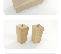 Pieds de canapé carrés en bois de 10 cm, pieds de meubles carrés en bois