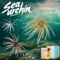 WildTrek TPE Leurre souple flottant en forme d'ormeau marin, appât bionique à tentacules en caoutchouc, accessoire de montage polyvalent pour la pêche au bar, à la truite, au zander et au brochet en lac