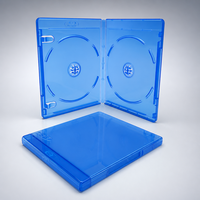 Op voorraad Transparant Blauwe 2-Disc Blu-ray Opbergdoos Dubbele Disc Media Box met Booklet Clips voor 4K UHD Filmseries