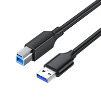 Câble d'imprimante USB 3.0, connecteur carré en cuivre pur, câble de données d'imprimante A/B, connexion informatique, câble d'impression USB