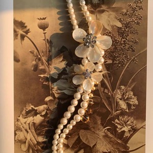 Elegante oro cristal Choke doble capa flor Natural Shell alta calidad hecho a mano amor poema doble capa collar de perlas - Product Image 4