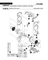Pompe à diaphragme métallique à serrage de 2 pouces Wilden T8 AODD T8/AAAAB/NES/NE/NE/0014 Turbo-Flo 08-11015 Pompe à diaphragme pneumatique