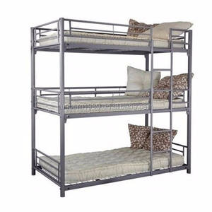 <span class=keywords><strong>Lit</strong></span> triple en acier bon marché en gros <span class=keywords><strong>Lit</strong></span> en métal pour <span class=keywords><strong>3</strong></span> personnes - Product Image 4