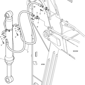 Cylindre de godet K1003483A pour excavatrice DX420 – Pièces de rechange pour cylindre hydraulique de flèche et de godet de machines de construction - Product Image 2