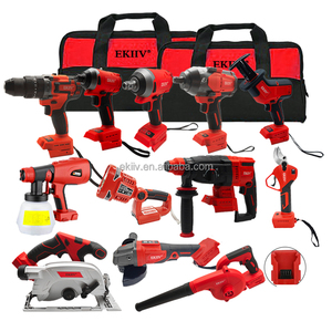 EKIIV Elektro werkzeuge Combo Kit Zubehör Werkzeug kasten Haushalt DIY Reparaturen Damen/Damen Werkzeugset <span class=keywords><strong>Hand</strong></span> Hardware Koffer Box Tasche - Product Image 5