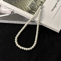Ensemble de bijoux imitation perles blanches 8 mm très vendu, collier, bracelet, boucles d'oreilles, 3 pièces, accessoires pour filles