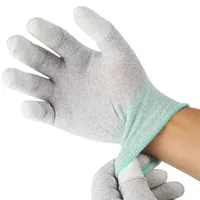 Gants de protection antistatiques MECHANIC AS02, antidérapants, élastiques, en fibre de carbone, pour la réparation de pièces électroniques de téléphones, bricolage, taille L/M