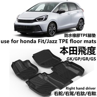 Tapis de sol en TPE imperméables pour Honda Fit Jazz GK/GP/GR/GS - Protection complète du sol de la voiture, ajustement personnalisé, conduite à droite