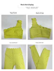 Ensemble <span class=keywords><strong>de</strong></span> sport pour femmes, 2 pièces, leggings <span class=keywords><strong>de</strong></span> yoga sans couture avec soutien-gorge <span class=keywords><strong>de</strong></span> sport, débardeur, ensembles <span class=keywords><strong>de</strong></span> gym, ensembles assortis - Product Image 4