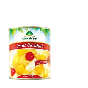 Vente en gros Personnalisation Conserve Cocktail de fruits au sirop Conserve de fruits
