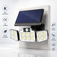 Lampu Dinding tenaga surya Anti air, lampu dinding taman, Sensor gerak LED tenaga surya, Alarm Anti Maling, lampu dinding tenaga surya, Anti air, IP66 luar ruangan