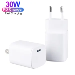 30W GaN Charger US EU Plug USB-C Power Adapter PD Type C Wall Charger for Apple iPhone 13 14 Pro Max